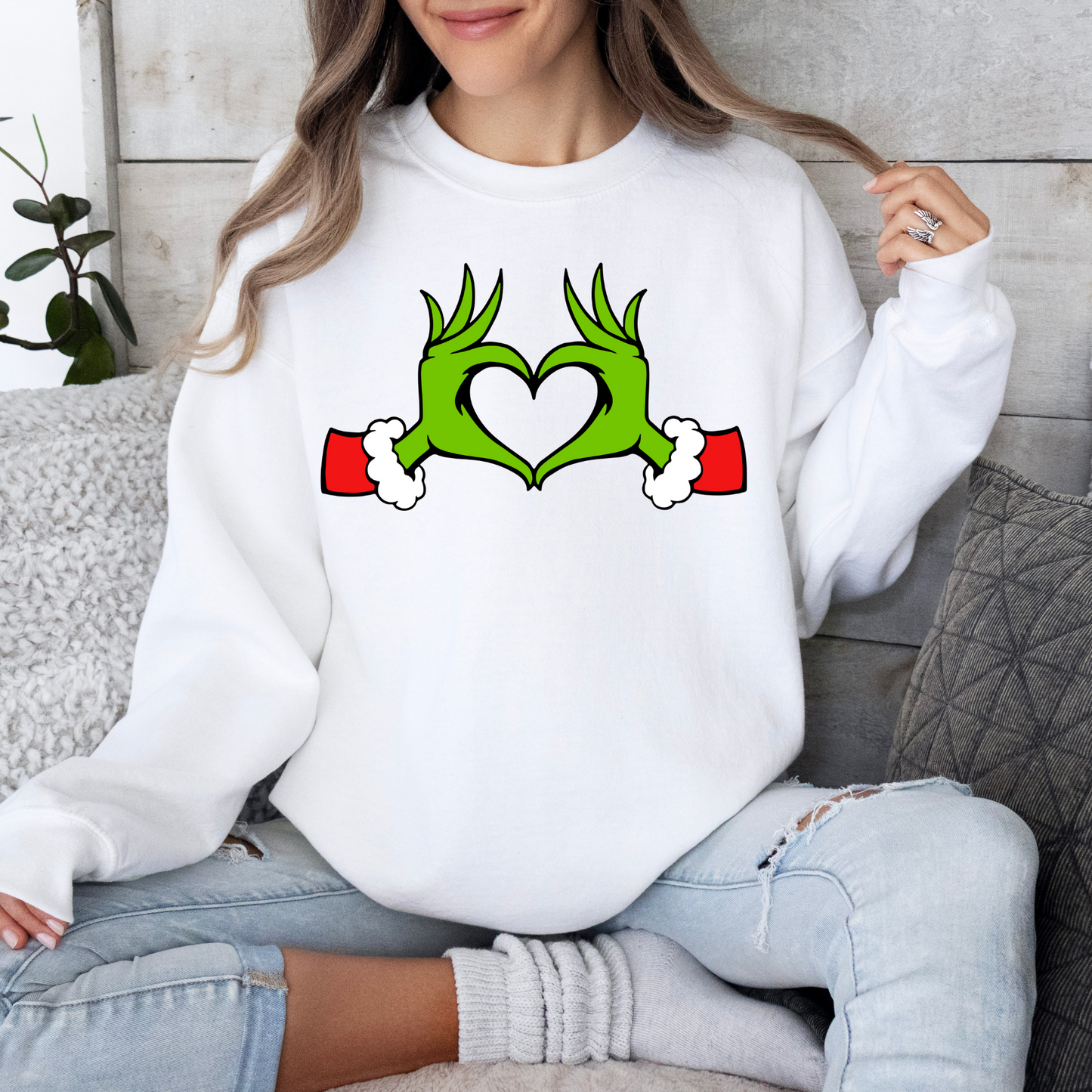 Grinch Heart Hands Sweatshirt