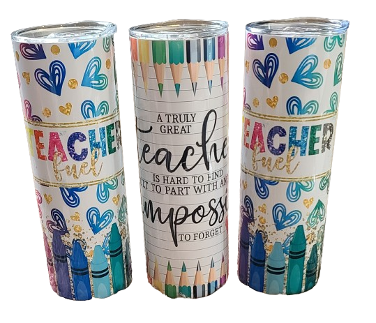 Teacher Fuel - 20oz Skinny Tumbler