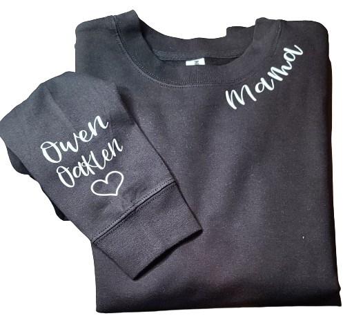 Mama with Kids names - Neckline-SQ4968335
