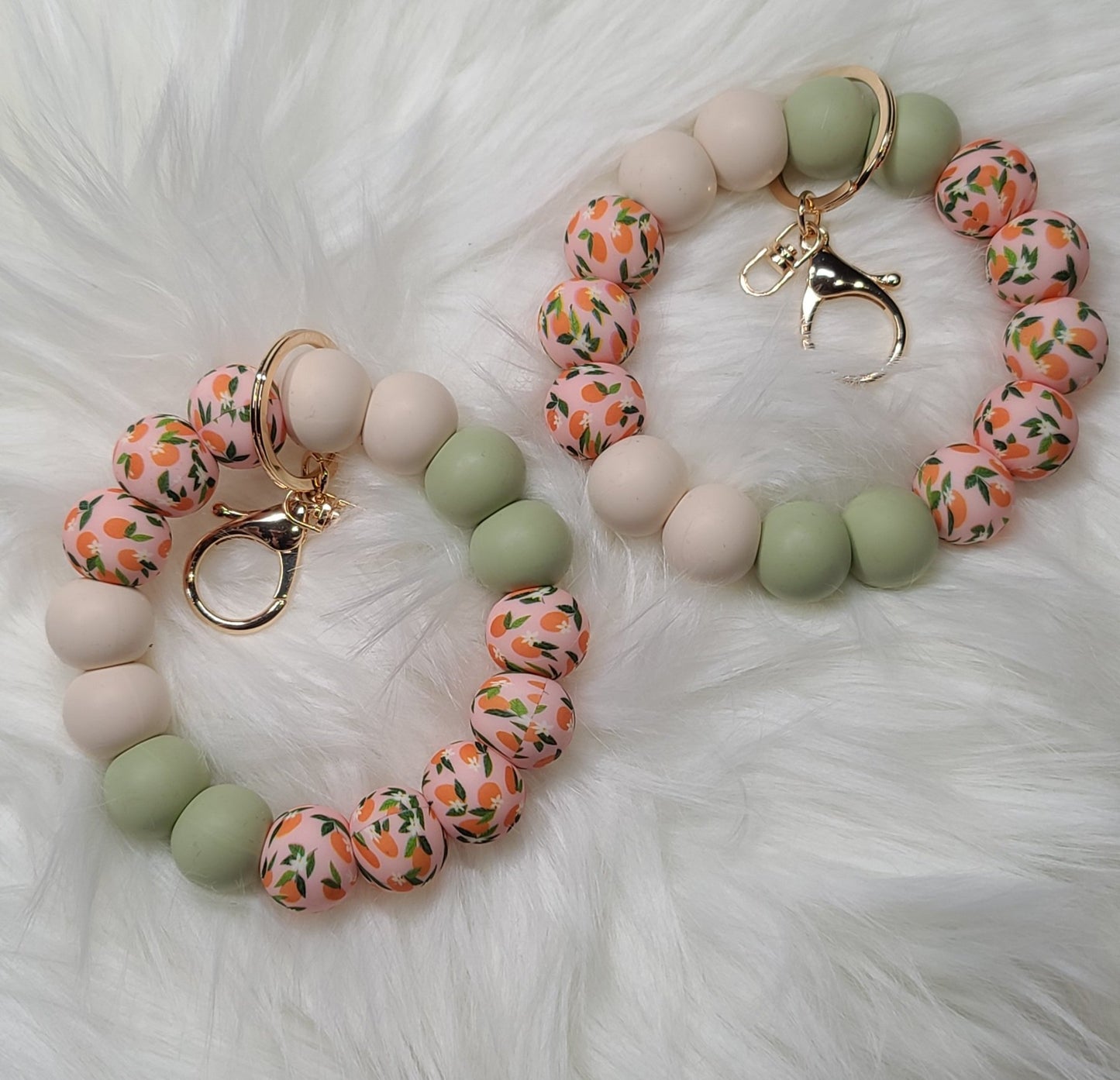 Wristlet Keychain - Peachy