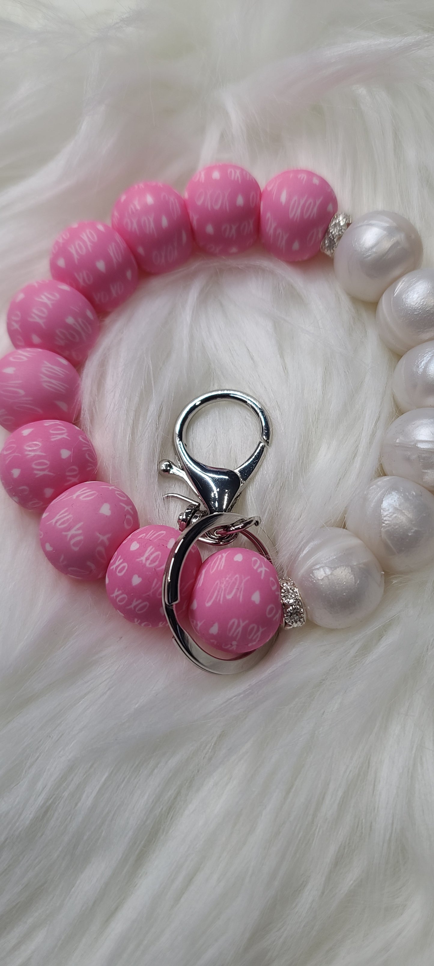 Wristlet Keychain - Pink Pearl