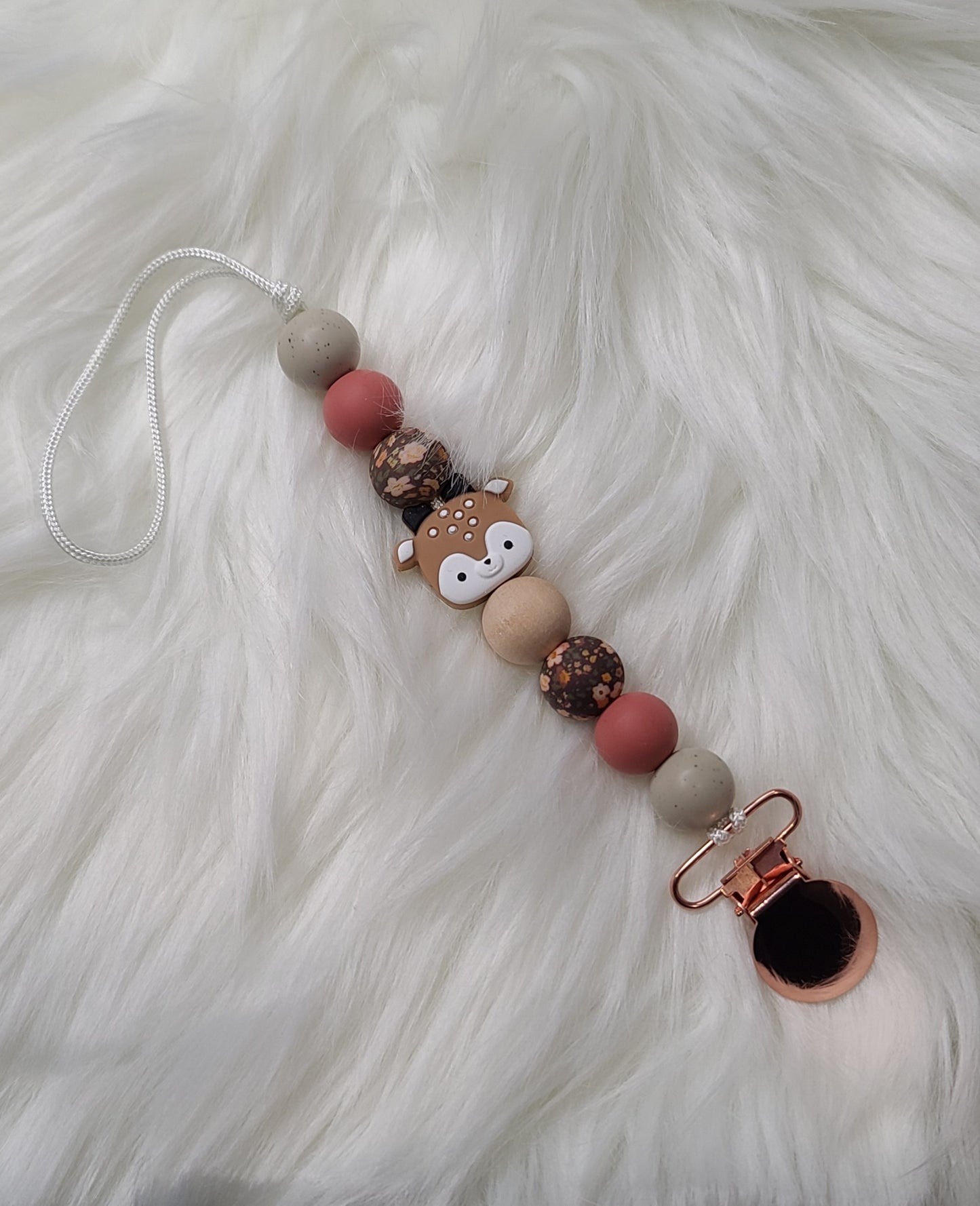 Fawn Pacifier Clip