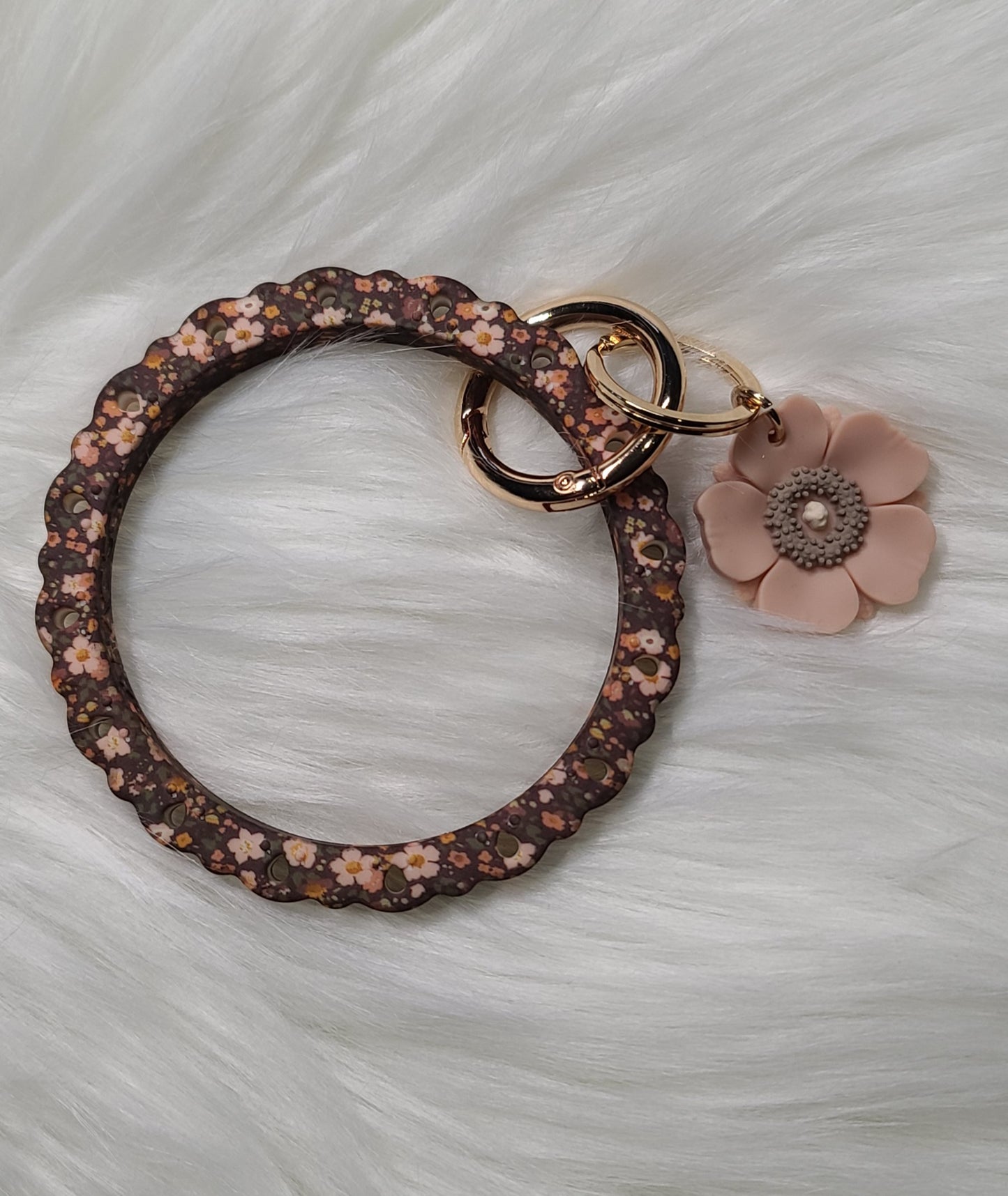 Floral Infinity Wristlet with floral charm