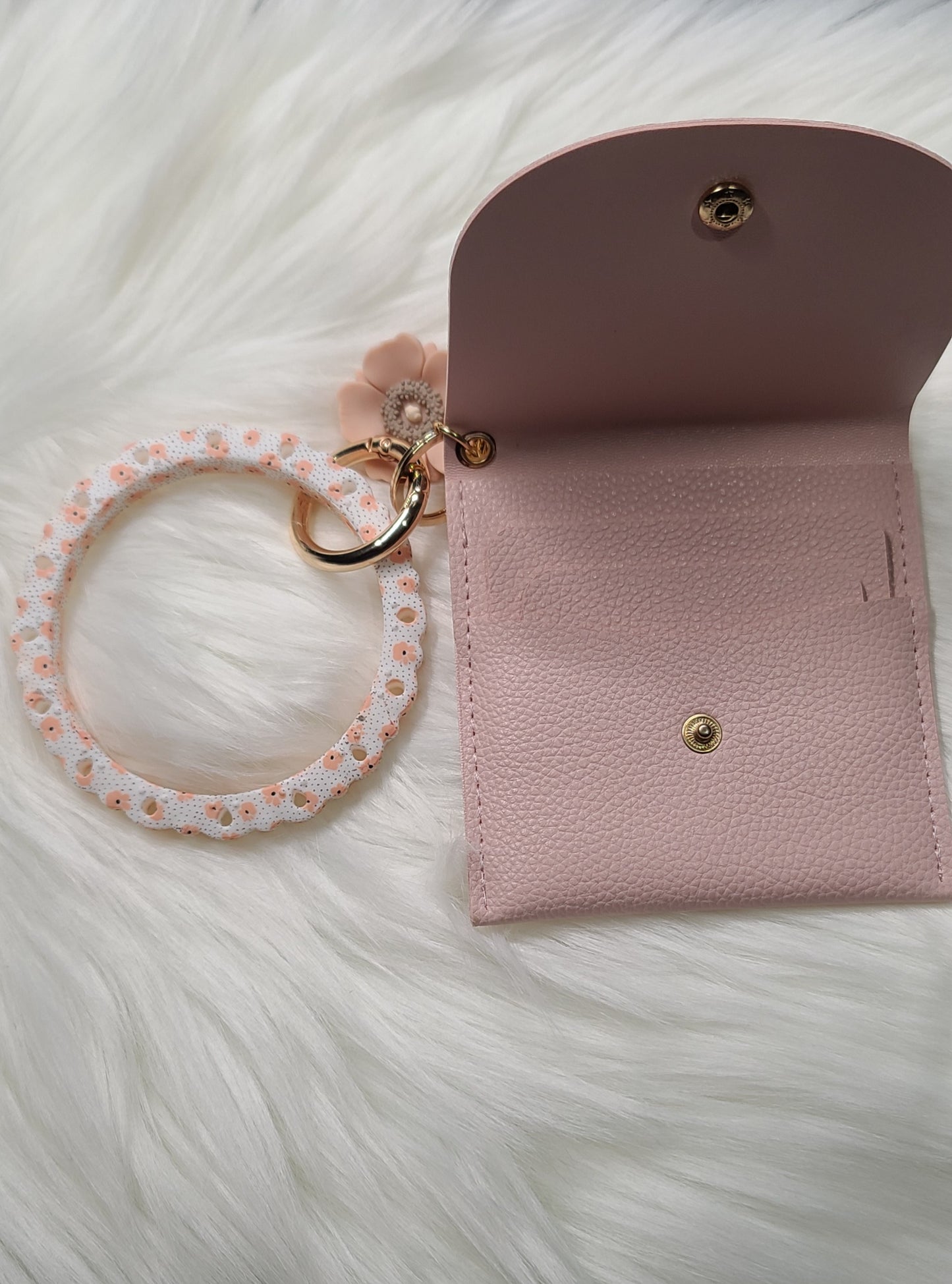 Peachy Infinity Wristlet with Mini Wallet