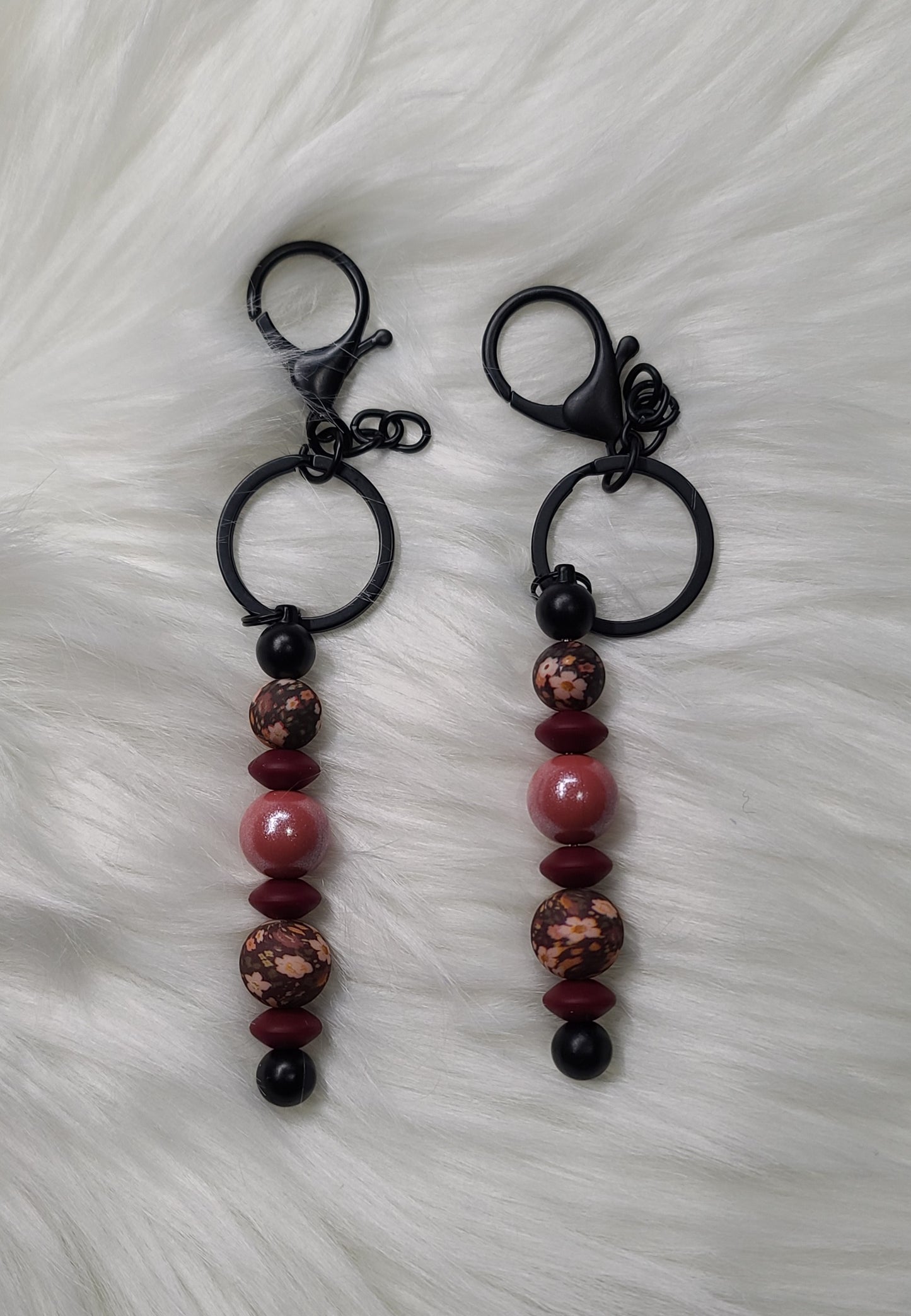 Twilight Beaded Bar Keychain