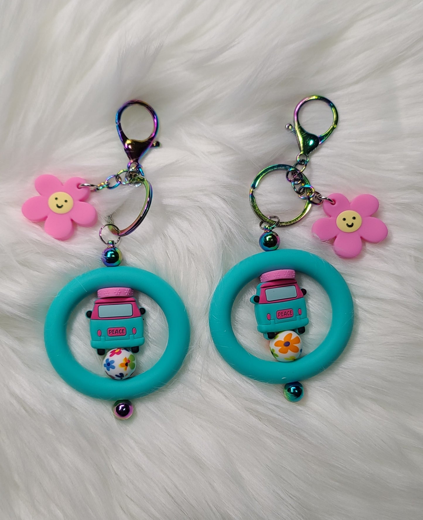 Day Tripper Beaded Bar Keychain