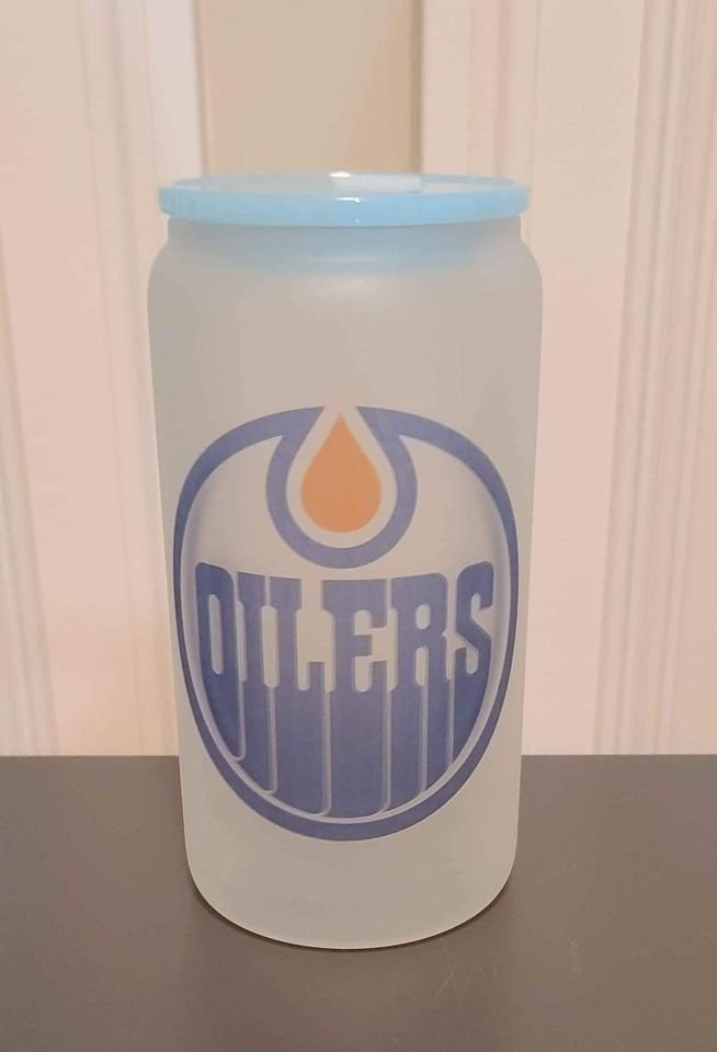 NHL Clear or Frosted 16oz Glass Can-SQ0435512