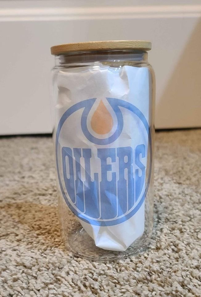 NHL Clear or Frosted 16oz Glass Can-SQ0435512