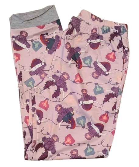 Highland Cow Pajama Bottoms