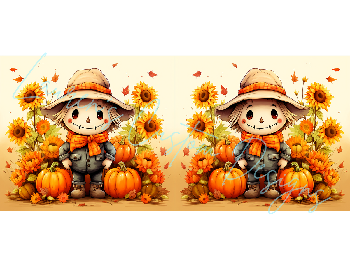 Scarecrow pumpkins - Sublimation Print
