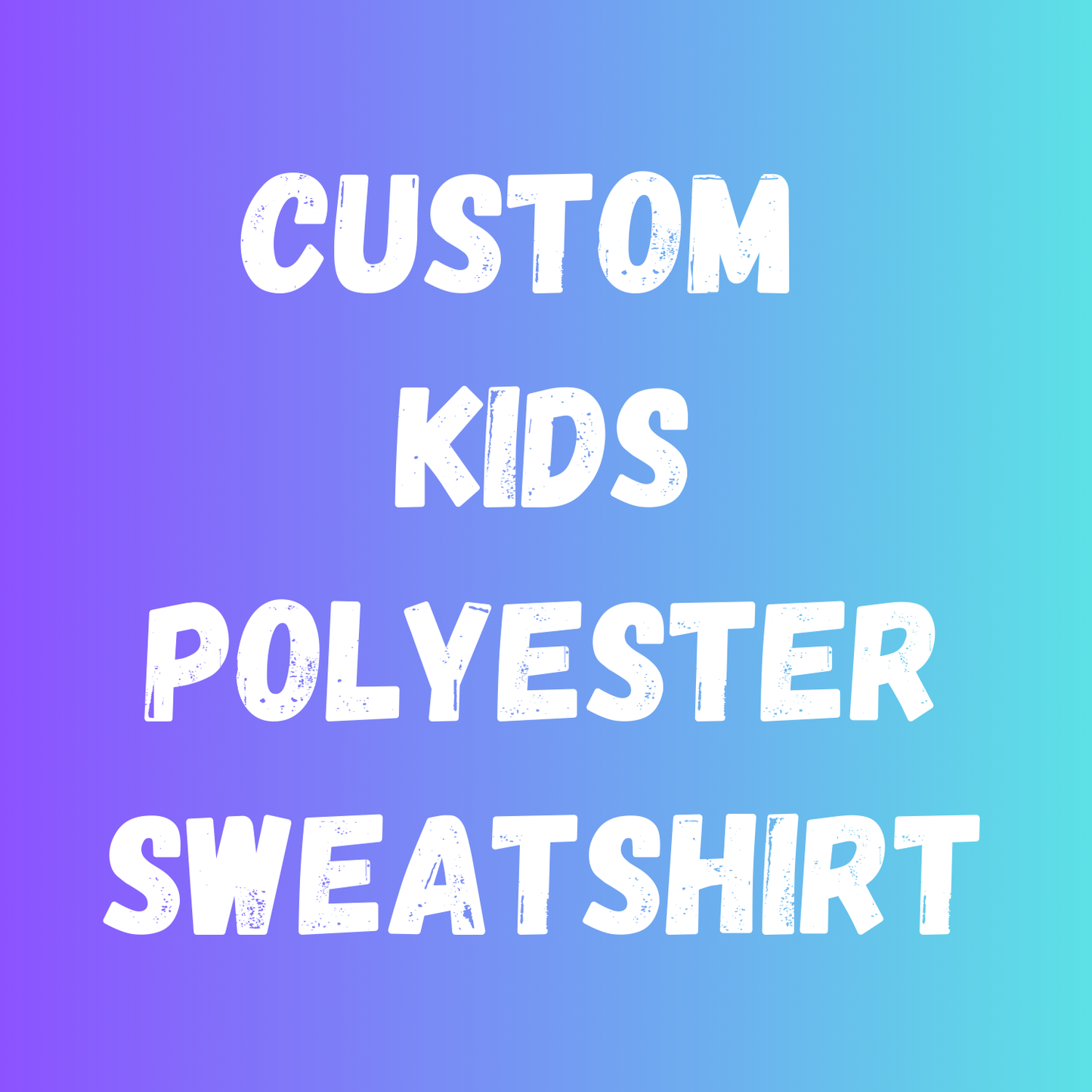 Custom Polyester Kids Crewneck Sweatshirt