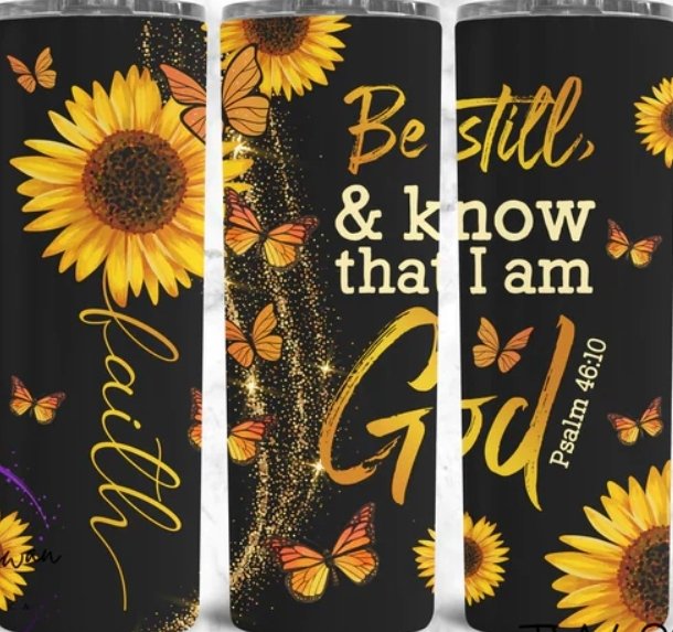 Psalm 46:10 - 20oz Skinny Tumbler