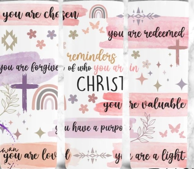 Christ motivational - 20oz Skinny Tumbler