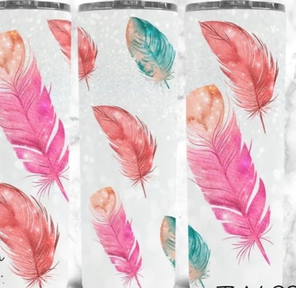 Feathers - 20oz Skinny Tumbler