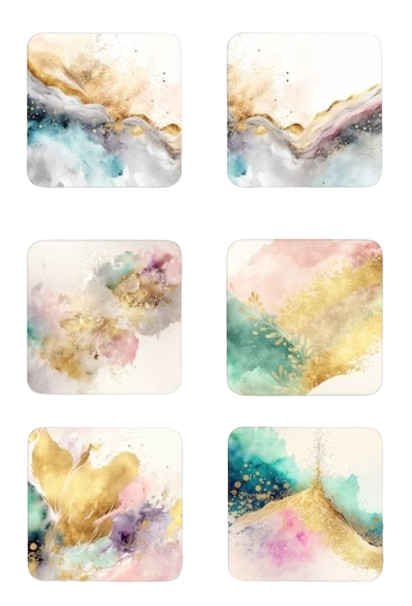 Abstract Square Coasters - Set of 2