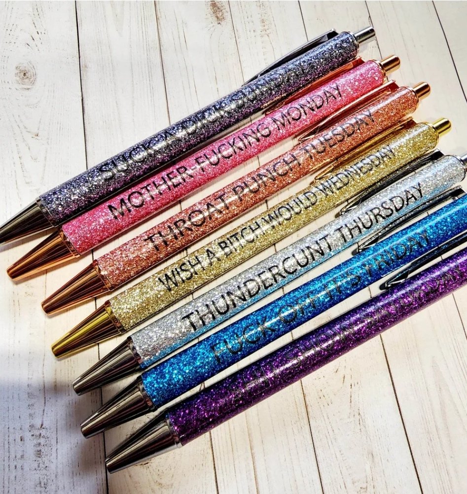 Vulgar Glitter Pen Set