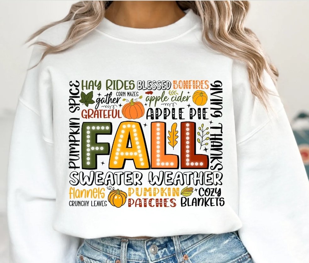 Fall Words Sweatshirt-SQ1832690