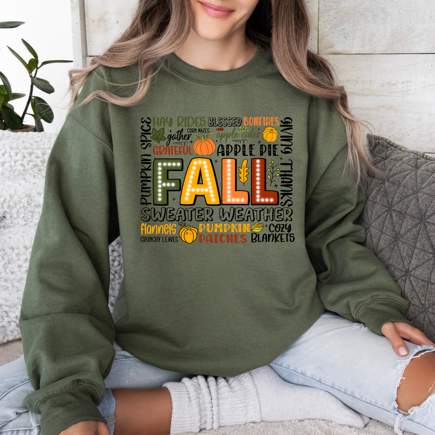 Fall Words Sweatshirt-SQ1832690