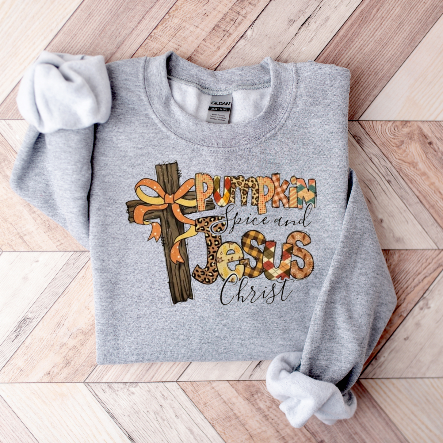 Pumpkin Spice & Jesus Christ Sweatshirt-SQ1314811