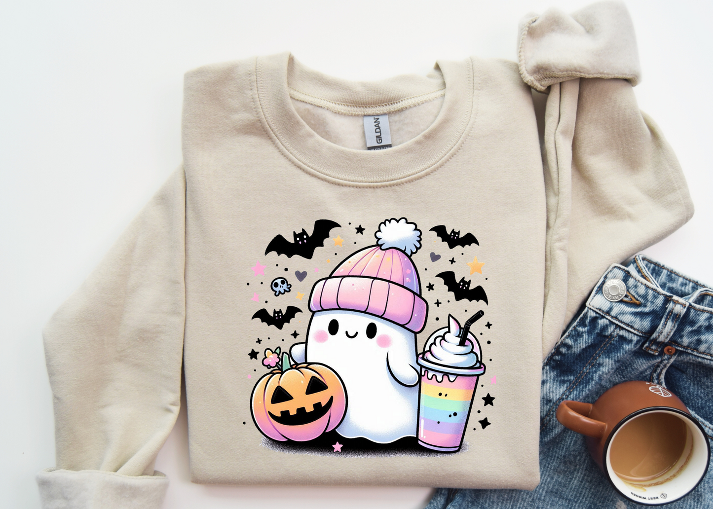 Pink Ghost Sweatshirt-SQ6345885