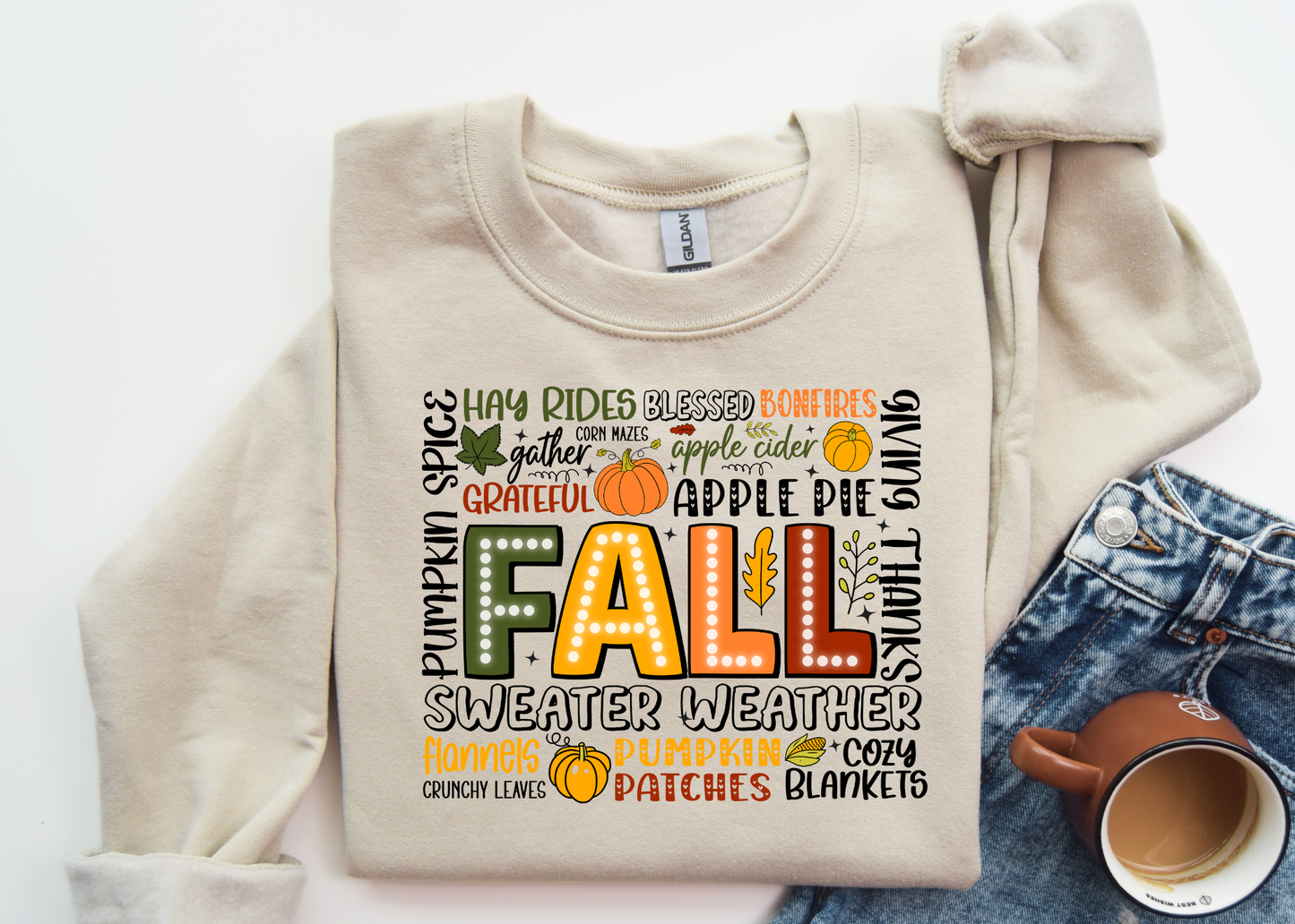 Fall Words Sweatshirt-SQ1832690