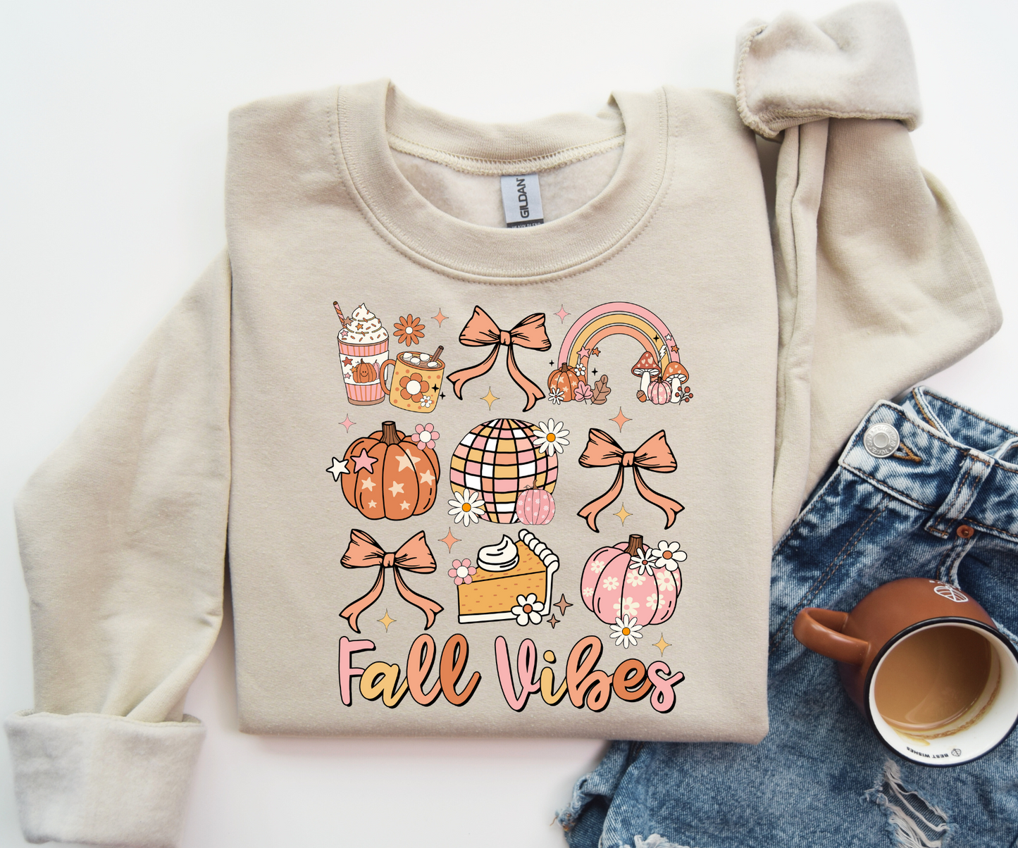 Fall Vibes Collage Sweatshirt-SQ5988728