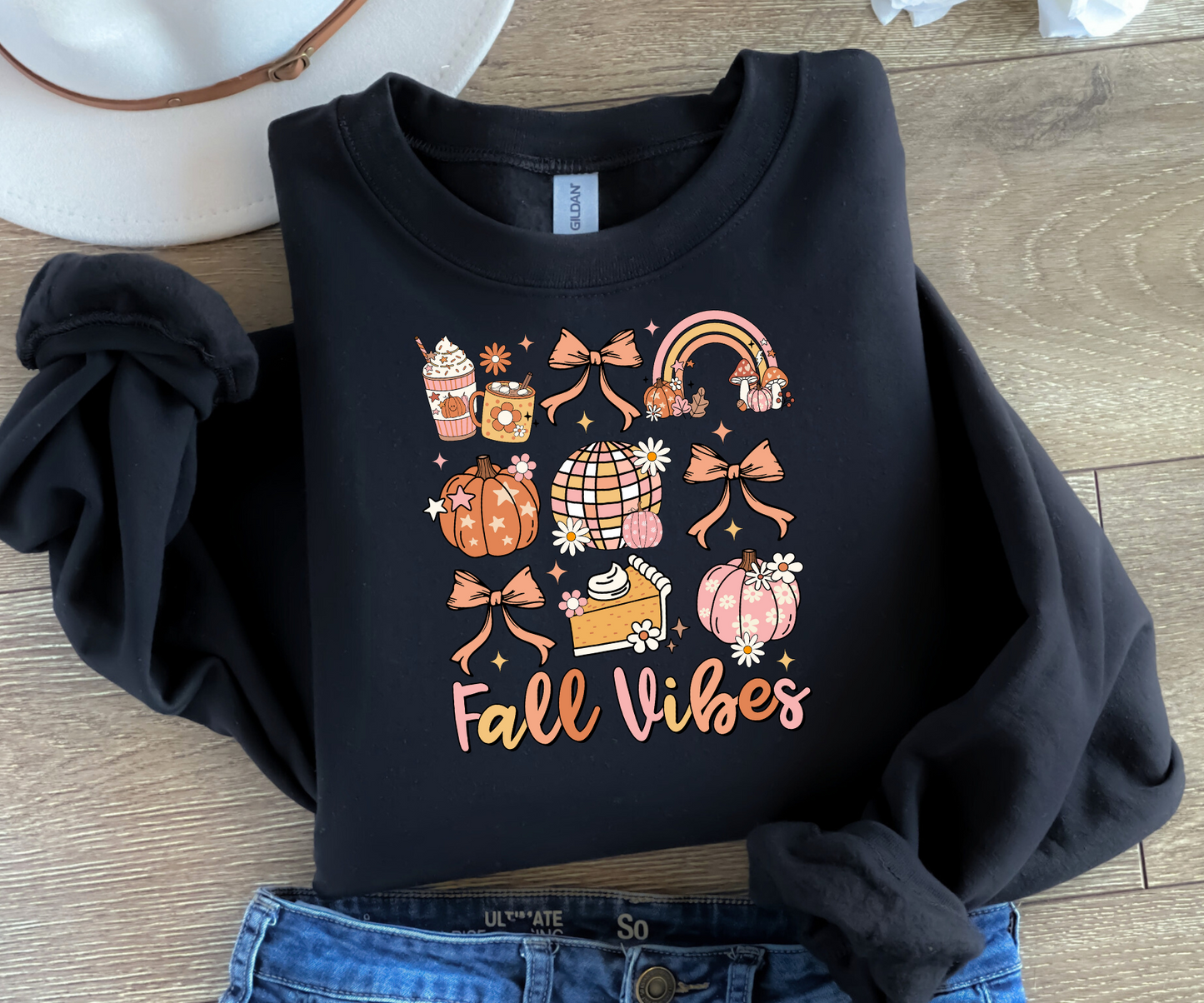 Fall Vibes Collage Sweatshirt-SQ5988728
