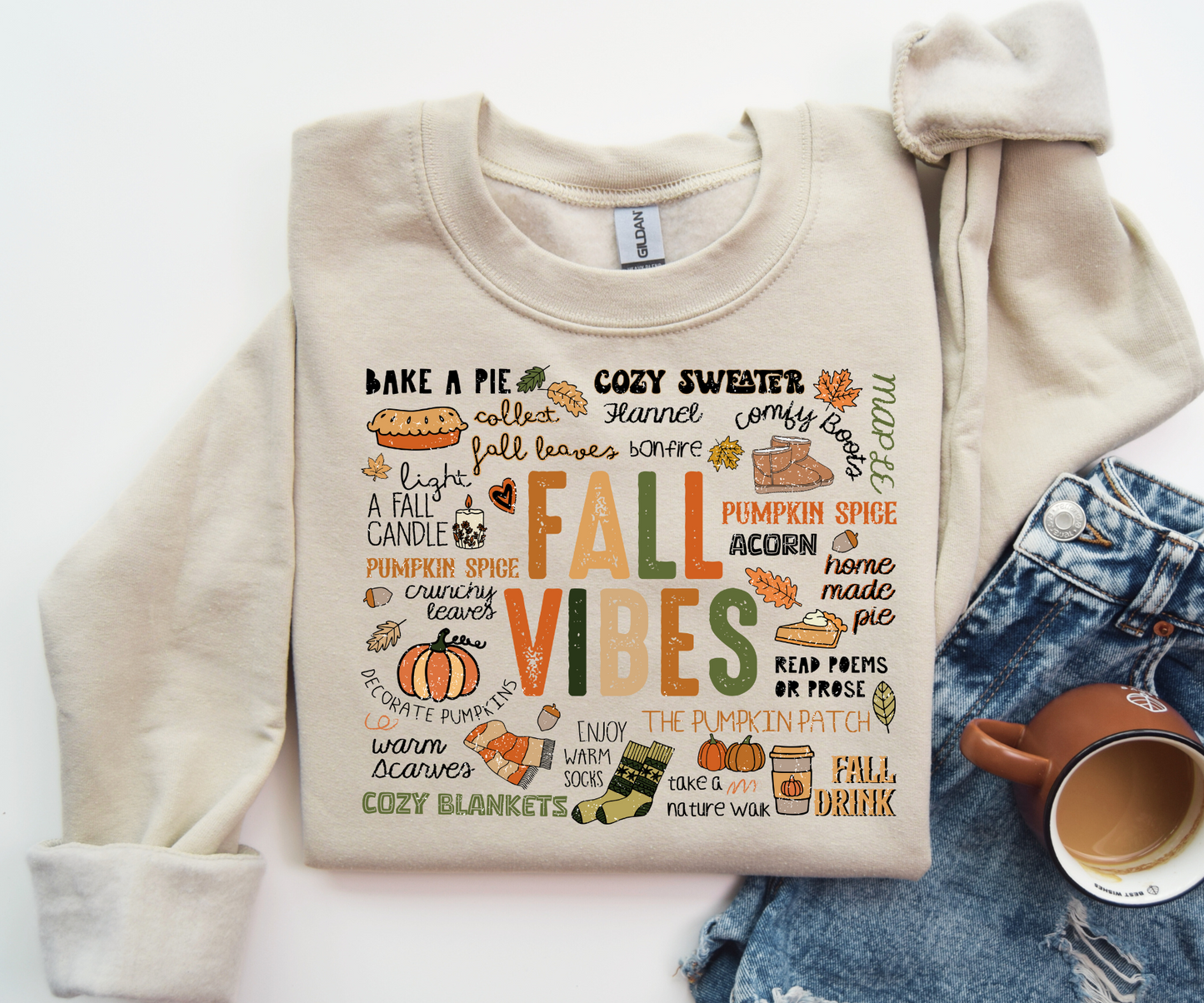 Fall Vibes Collage Sweatshirt-SQ4565697