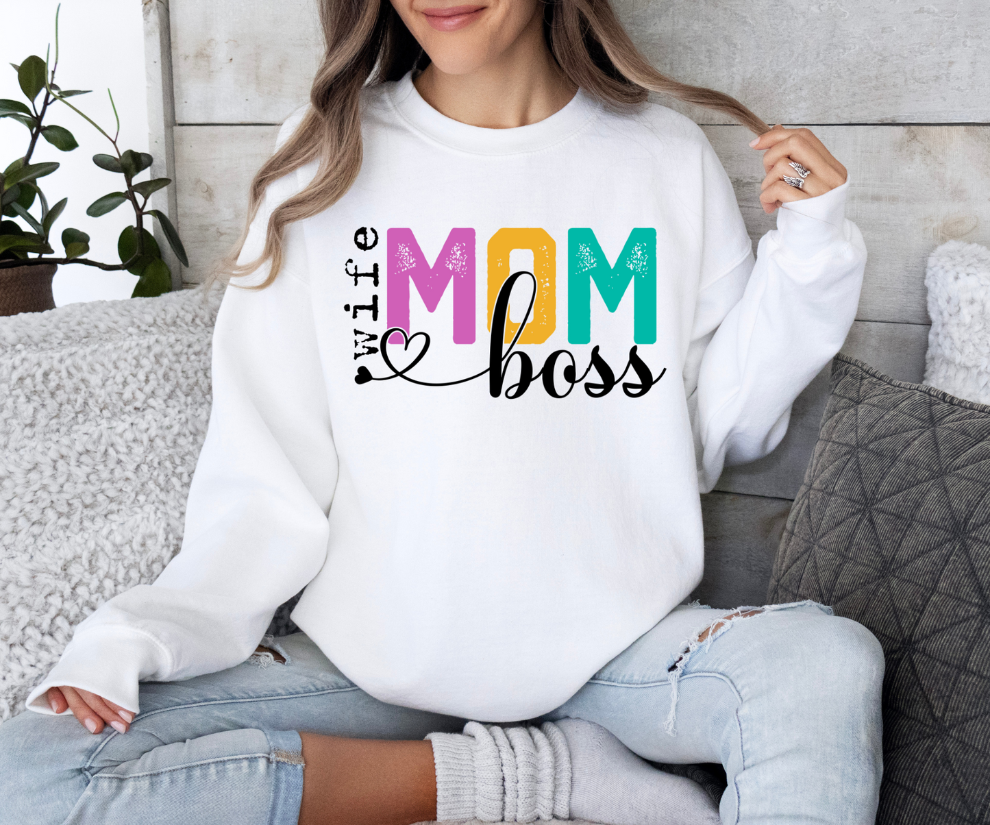 Wife Mom Boss Sweatshirt-SQ4329239