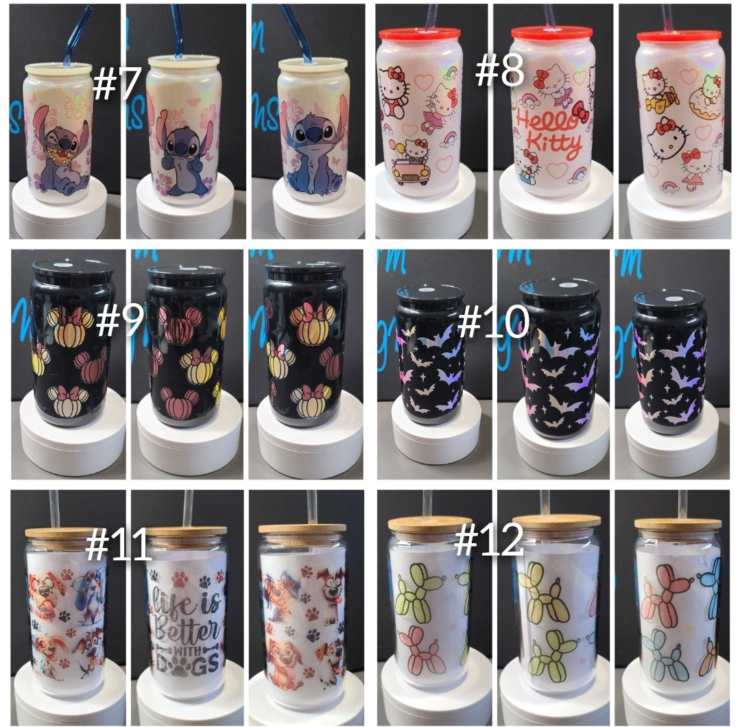 16oz Glass Tumblers - CLEARANCE