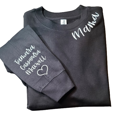 Mama with Kids names - Neckline-SQ4968335