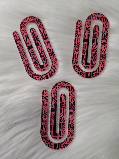 Jumbo Acrylic Paperclips CLEARANCE