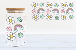 Rainbow Floral UVDTF