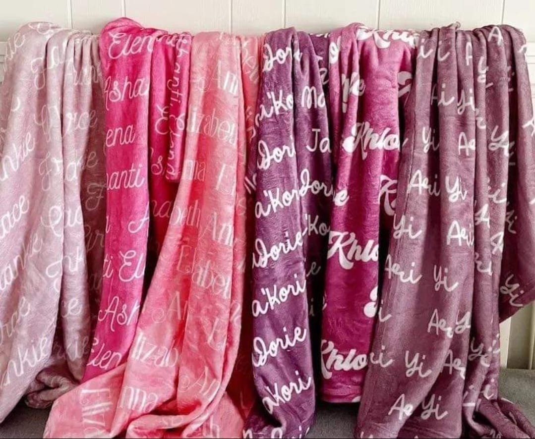 *PRE-ORDER* Custom Name Blankets - 3 weeks (ORDER BY NOV 14 FOR XMAS)-SQ2709824