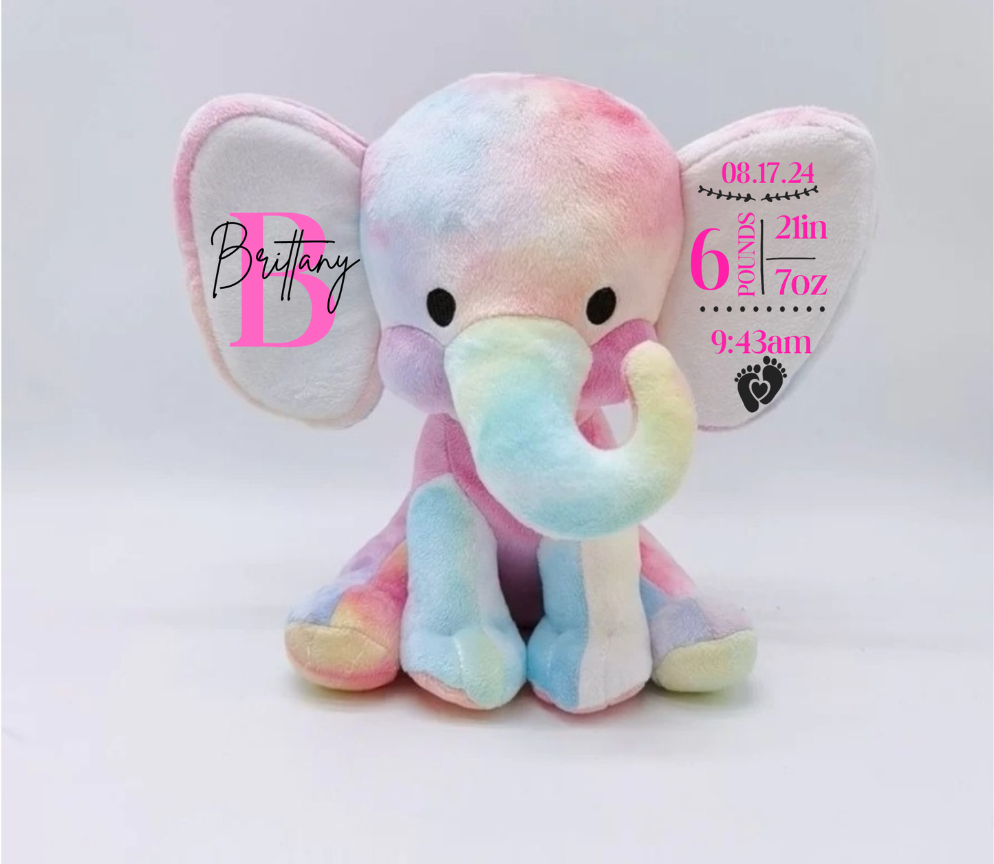 Personalized Birth Stat Elephants