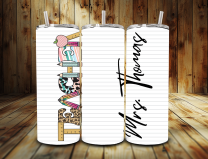 Teacher - 20oz Skinny Tumbler-SQ8269059