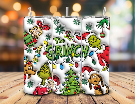 Grinch 3d Inflated - 20oz Tumbler