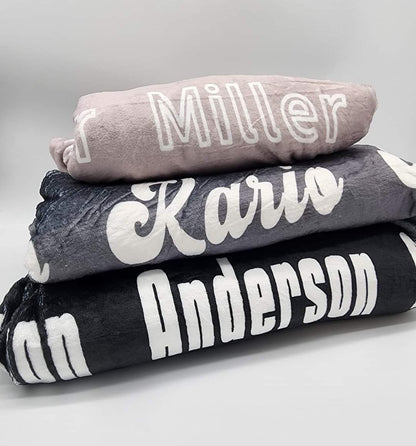 *PRE-ORDER* Custom Name Blankets - 3 weeks (ORDER BY NOV 14 FOR XMAS)-SQ2709824