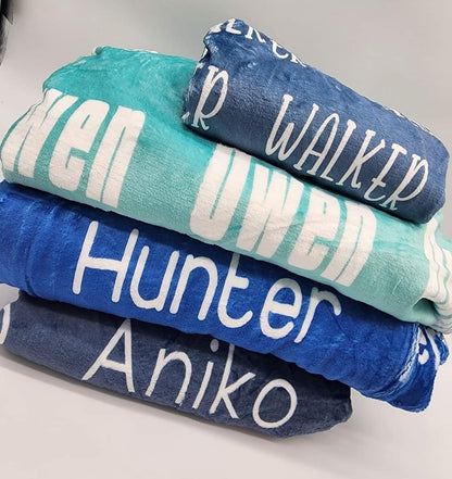 *PRE-ORDER* Custom Name Blankets - 3 weeks (ORDER BY NOV 14 FOR XMAS)-SQ2709824