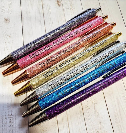Vulgar Glitter Pen Set