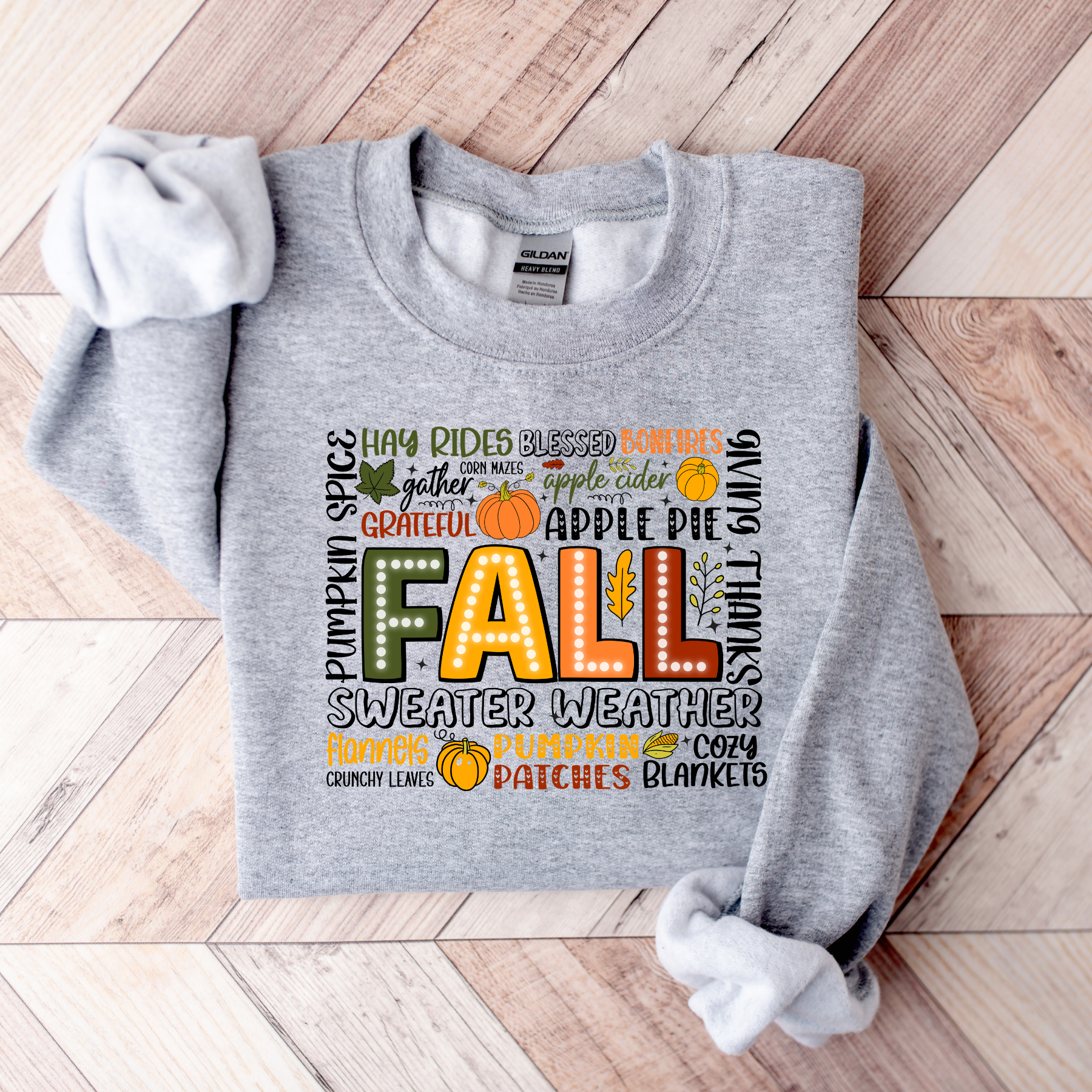 Fall Words Sweatshirt-SQ1832690