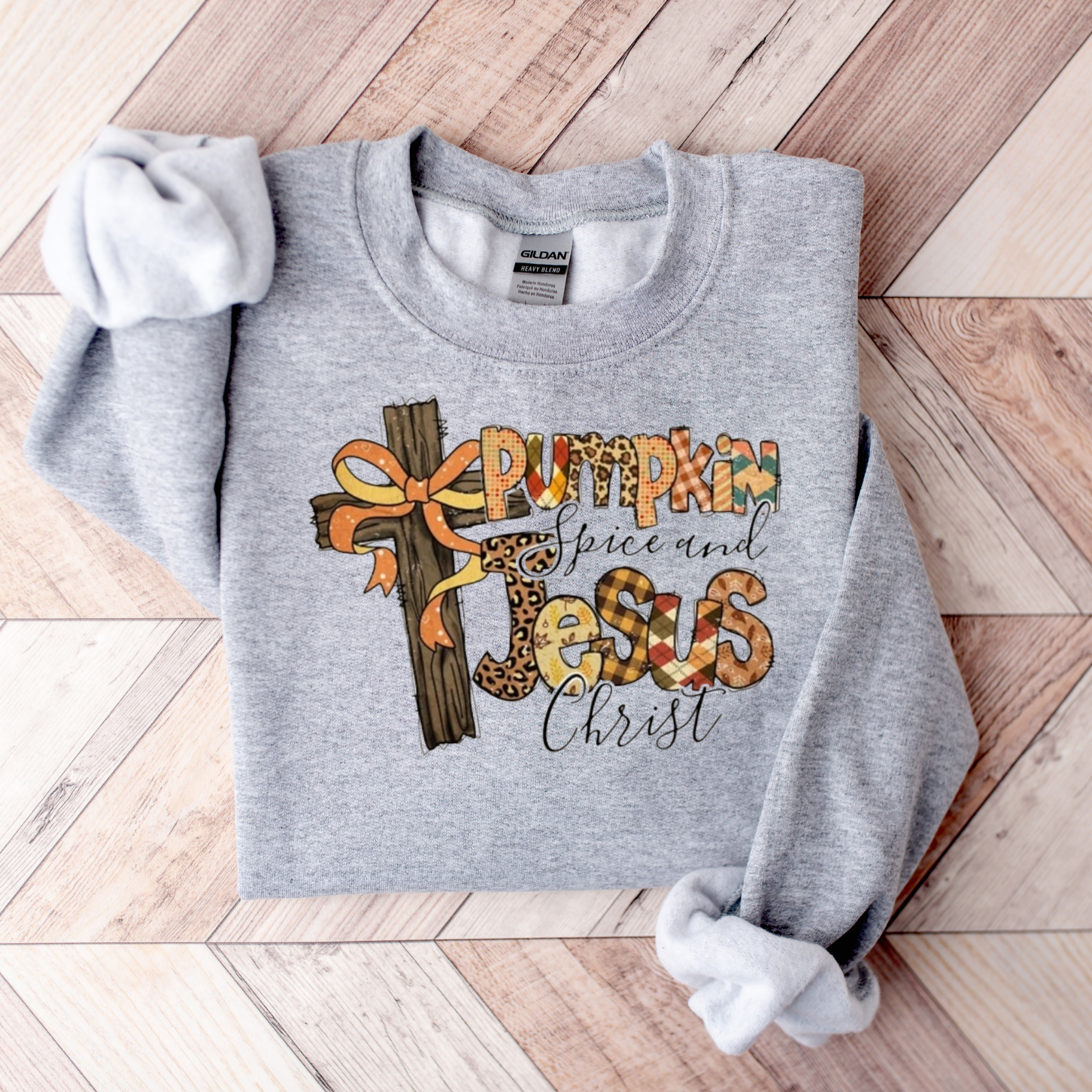 Pumpkin Spice & Jesus Christ Sweatshirt-SQ1314811