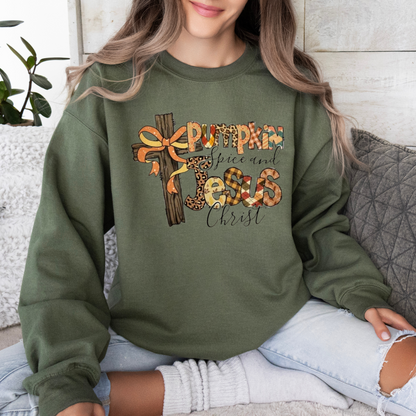 Pumpkin Spice & Jesus Christ Sweatshirt-SQ1314811