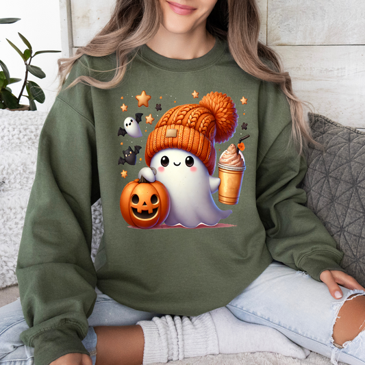 Orange Ghost Sweatshirt-SQ1138342