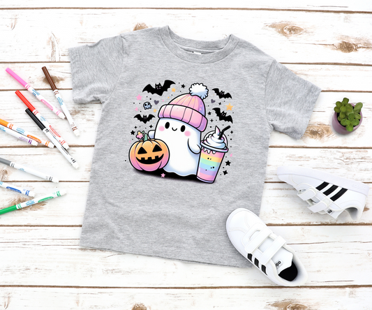 Pink Ghost - Kids Youth Tshirt