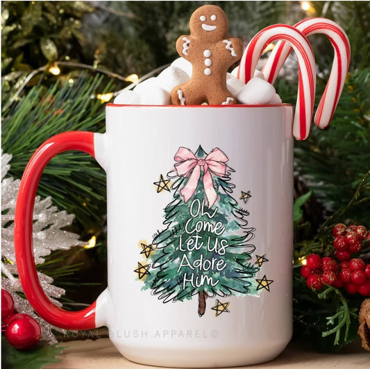 Oh Come Let Us Adore Him - 15oz Coffee Mug