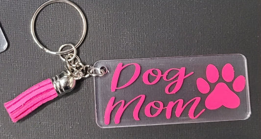 Dog Mom Acrylic Keychain