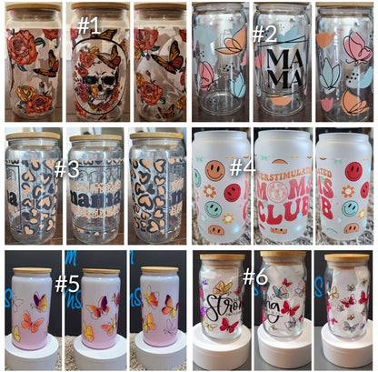 16oz Glass Tumblers - CLEARANCE