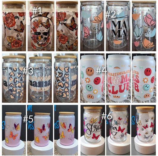 16oz Glass Tumblers - CLEARANCE