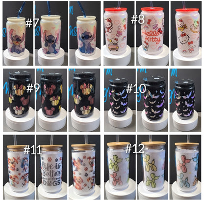 16oz Glass Tumblers - CLEARANCE
